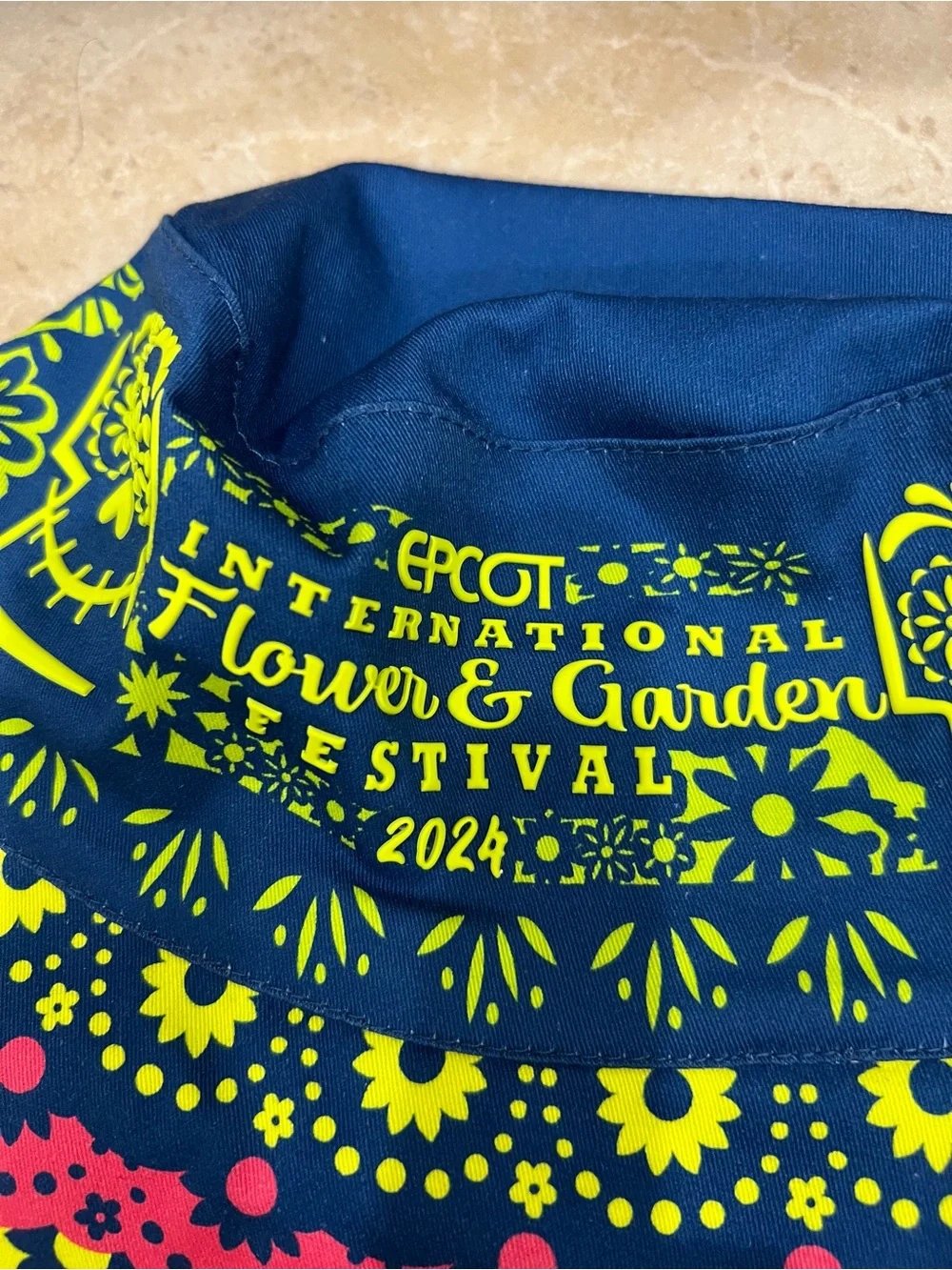 Disney Neon Floral Bucket Hat